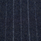 Gianni Chalk Stripe Torino Blue lambswool cloth by Fox Brothers