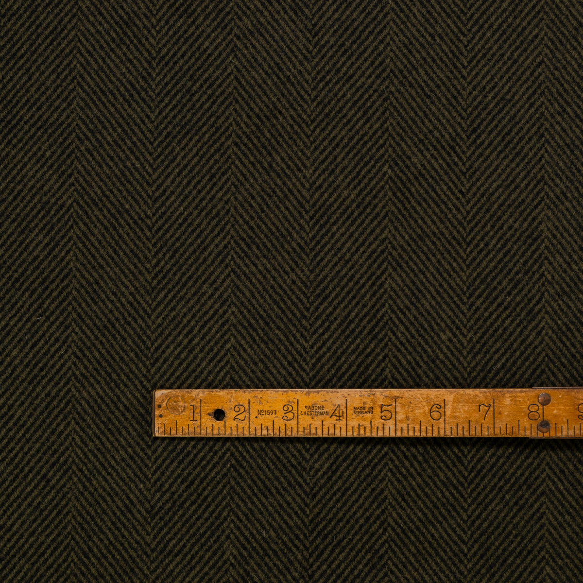 FD198: The Whitechapel Overcoating in Spitalfields Green and Curtain Call Black