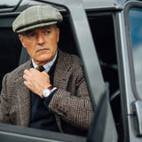 TD35 : Madgwick Brown Prince of Wales Check Tweed with Green Deco