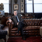 TD35 : Madgwick Brown Prince of Wales Check Tweed with Green Deco