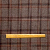 WF2-5 : Worsted Flannel Brown Check with Burnt-Sienna Highlights