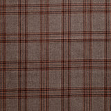 WF2-5 : Worsted Flannel Brown Check with Burnt-Sienna Highlights