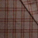 WF2-5 : Worsted Flannel Brown Check with Burnt-Sienna Highlights