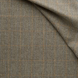WF2-72 : Worsted Flannel Prince of Wales Check with Blue & Rust Deco