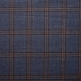 WF2-7 : Worsted Flannel Blue & Light Brown Check