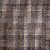 WF2-1 : Worsted Flannel Taupe Check with Blue Deco