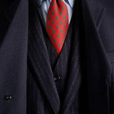 CL2-52 : Classic Flannel Narrow Chalk Stripe Navy