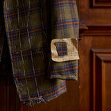 FD164 : Fox Rally Tweed Olive, Blue & Brown Check