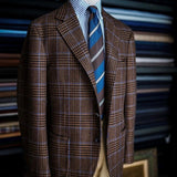 SJ4 : Chocolate Brown Glen Check Jacketing
