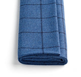 Denim Blue Windowpane Jacketing Folded Over