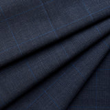 FC48 : Navy Glen Check with Blue Deco Fox City