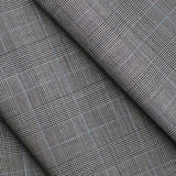 FC51 : Navy & Ecru Glen Check with Blue Deco Fox City