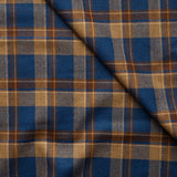 Champagne, Tawny Brown & Cobalt Blue Oversize Check