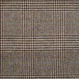 TD36 : Roadwater Glen Check Tweed in Peat Brown and Dry Stone with Hunter's Green Deco