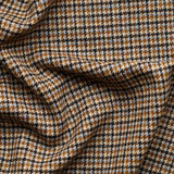 TD38 : Tonal Camel Brown & Pale Blue Houndstooth