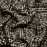 TD48 : Chocolate, Taupe and Emerald Check Tweed