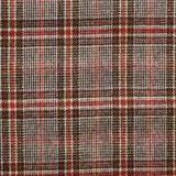 TD49 : Chestnut, Taupe, Tangerine & Claret Check Tweed