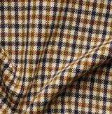 TD52 : Large Cream, Navy, Moss & Amber Gunclub Check Tweed