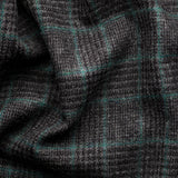 TD59 : Lavant Charcoal Glen Check Tweed with an Emerald Deco