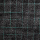 TD59 : Lavant Charcoal Glen Check Tweed with an Emerald Deco