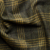 TD68 : Hawthorn Forest Green Tweed with a Gold & Black Windowpane Deco