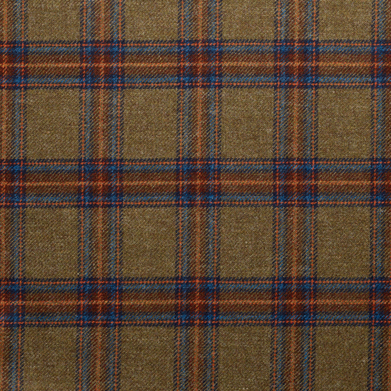 FD164 : Fox Rally Tweed Olive, Blue & Brown Check