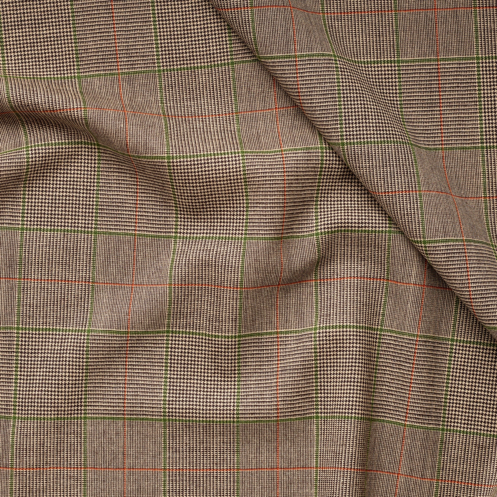 FA2-6 : Hazelnut Boarded Glen Check – Fox Brothers & Co Ltd