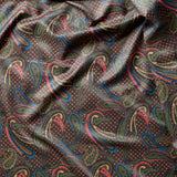 PL24 : Fox Lining Brown Paisley and Geometric