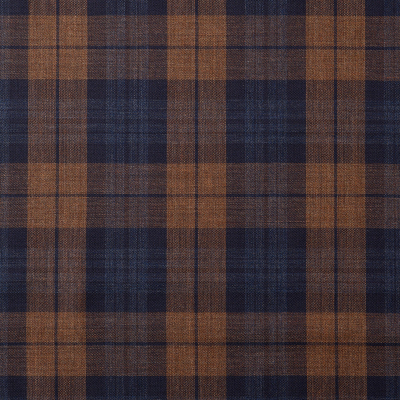 FA2-18 : Large Glen Check Walnut, Navy & Indigo