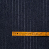 Gianni Chalk Stripe Torino Blue lambswool cloth by Fox Brothers