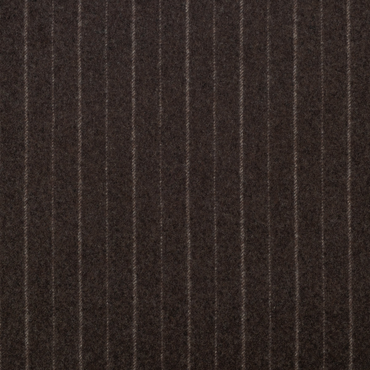 Gianni Chalk Stripe Club Room Brown lambswool cloth by Fox Brothers