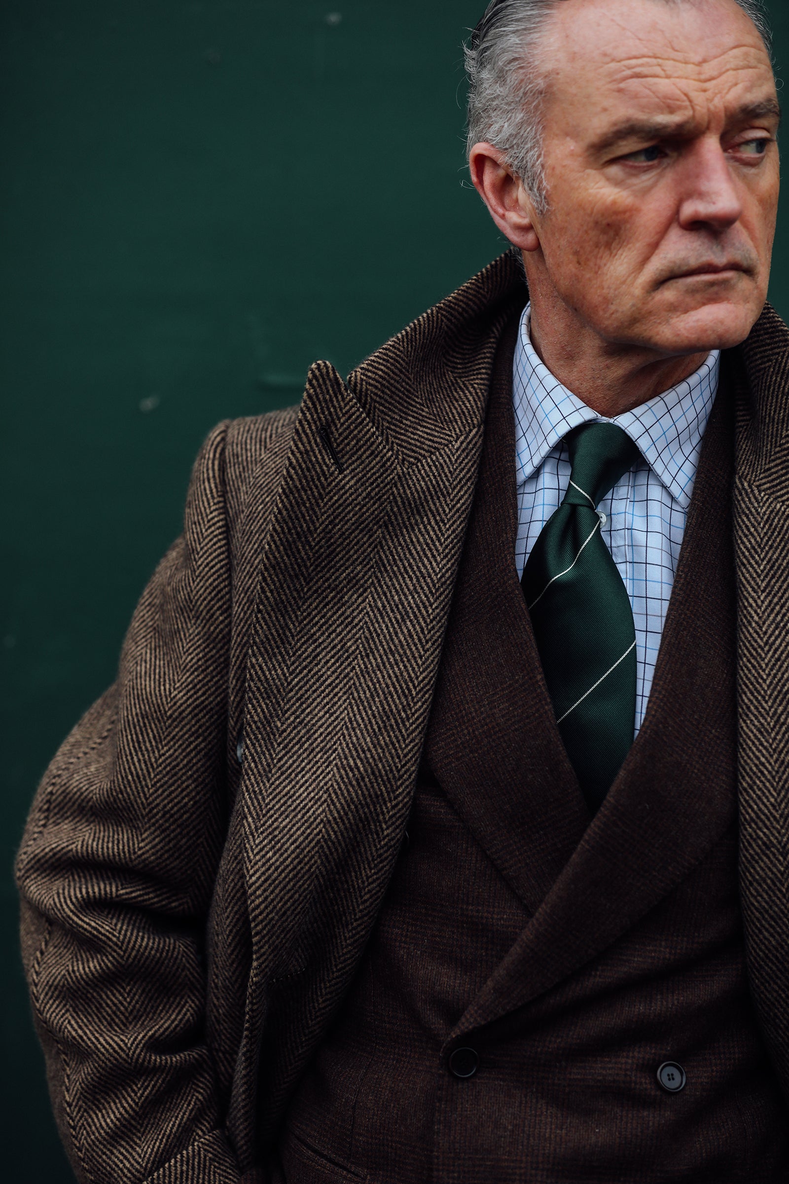 FD174 : The Whitechapel Herringbone Overcoating – Fox Brothers