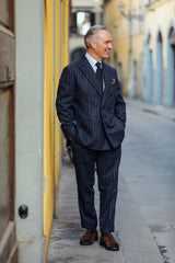 FD189 : Silver Screen Double Chalk Stripe