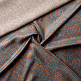 PL17 : Fox Lining Green and Orange Paisley