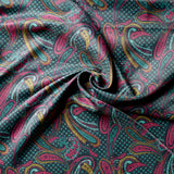 PL25 : Fox Lining Sea Green Paisley and Geometric