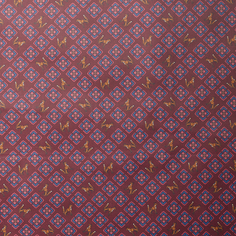 PL3 : Fox Lining Bordeaux Sitting Motif