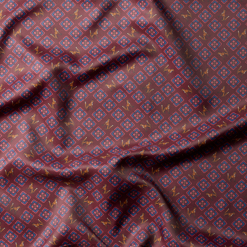 PL3 : Fox Lining Bordeaux Sitting Motif