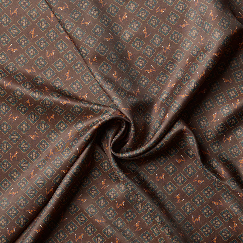 PL4 : Fox Lining Brown Sitting Motif