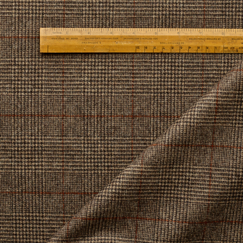 Silver Screen : Woodland Brown Glen Check with Rust Deco