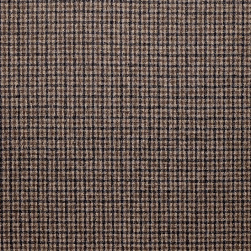 WF2-10 : Worsted Flannel Fawn & Brown Micro Check