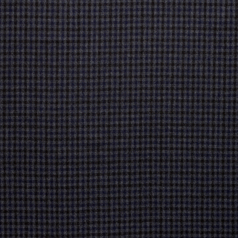 WF2-11 : Worsted Flannel Grey & Navy Micro Check