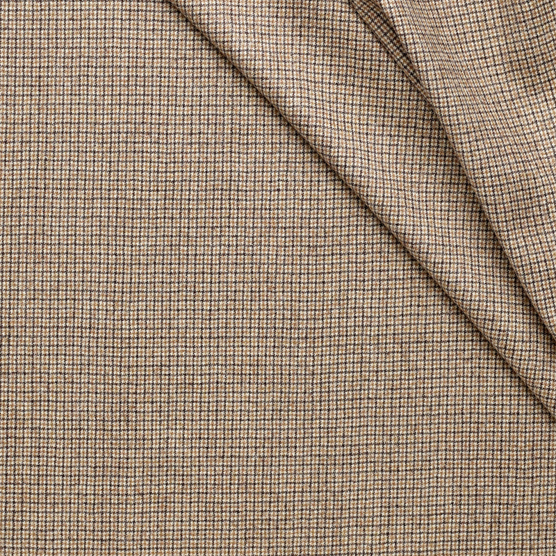 WF2-13 : Worsted Flannel Brown Triple Houndstooth