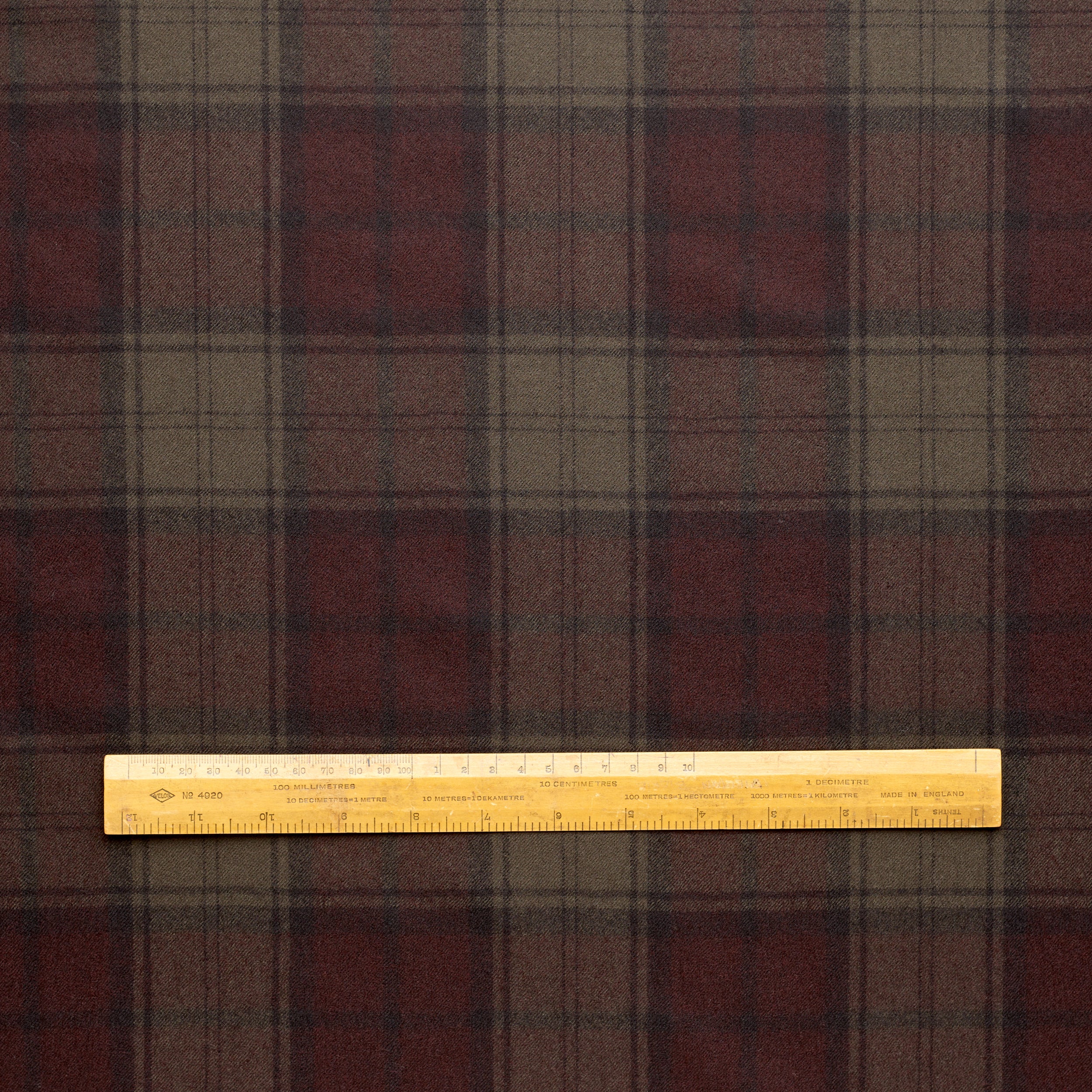 WF2-18 : Worsted Flannel Khaki Green & Brown Check
