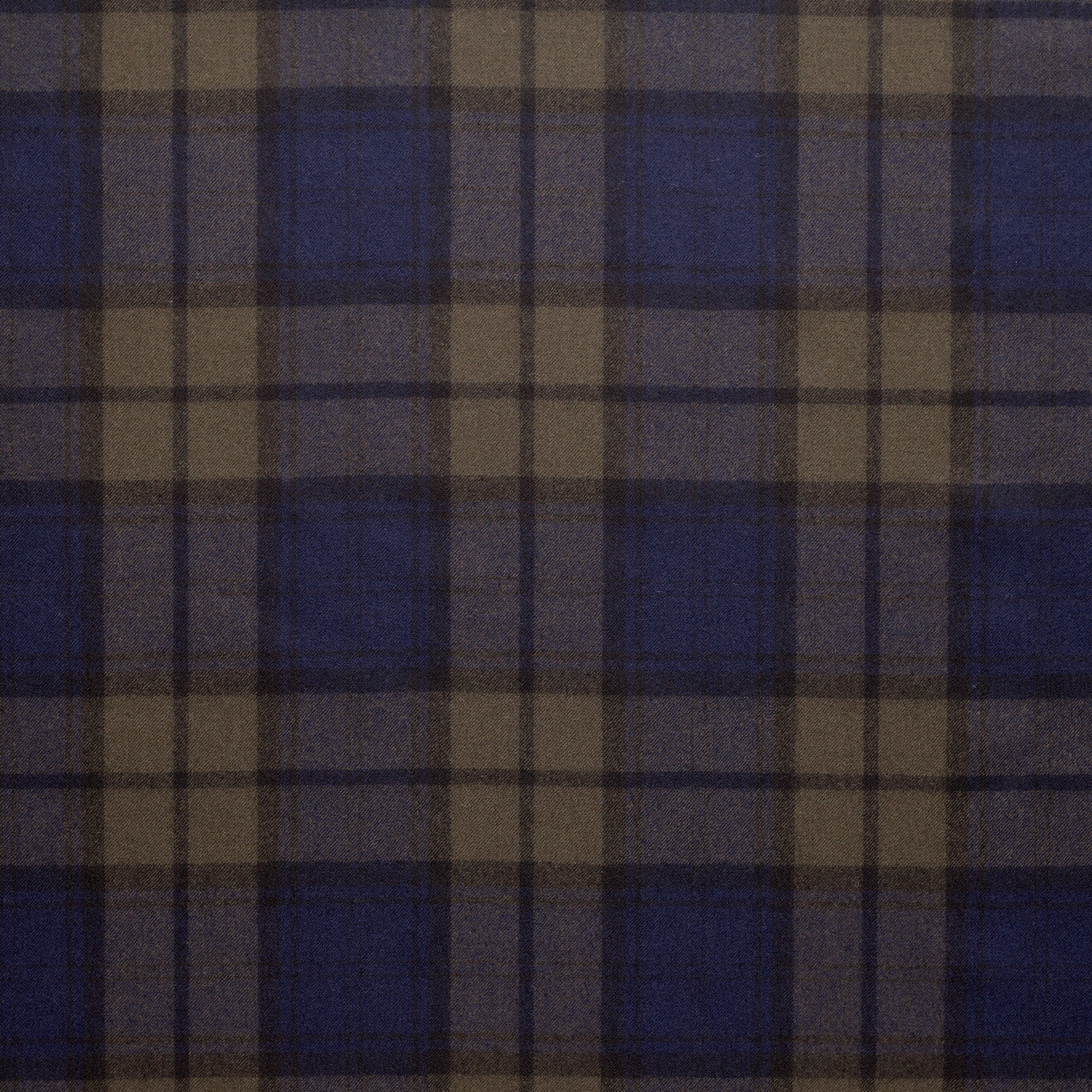 WF2-19 : Worsted Flannel Green & Royal Blue Check