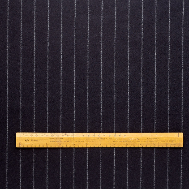WF2-29 : Worsted Flannel Midnight Shadow Stripe