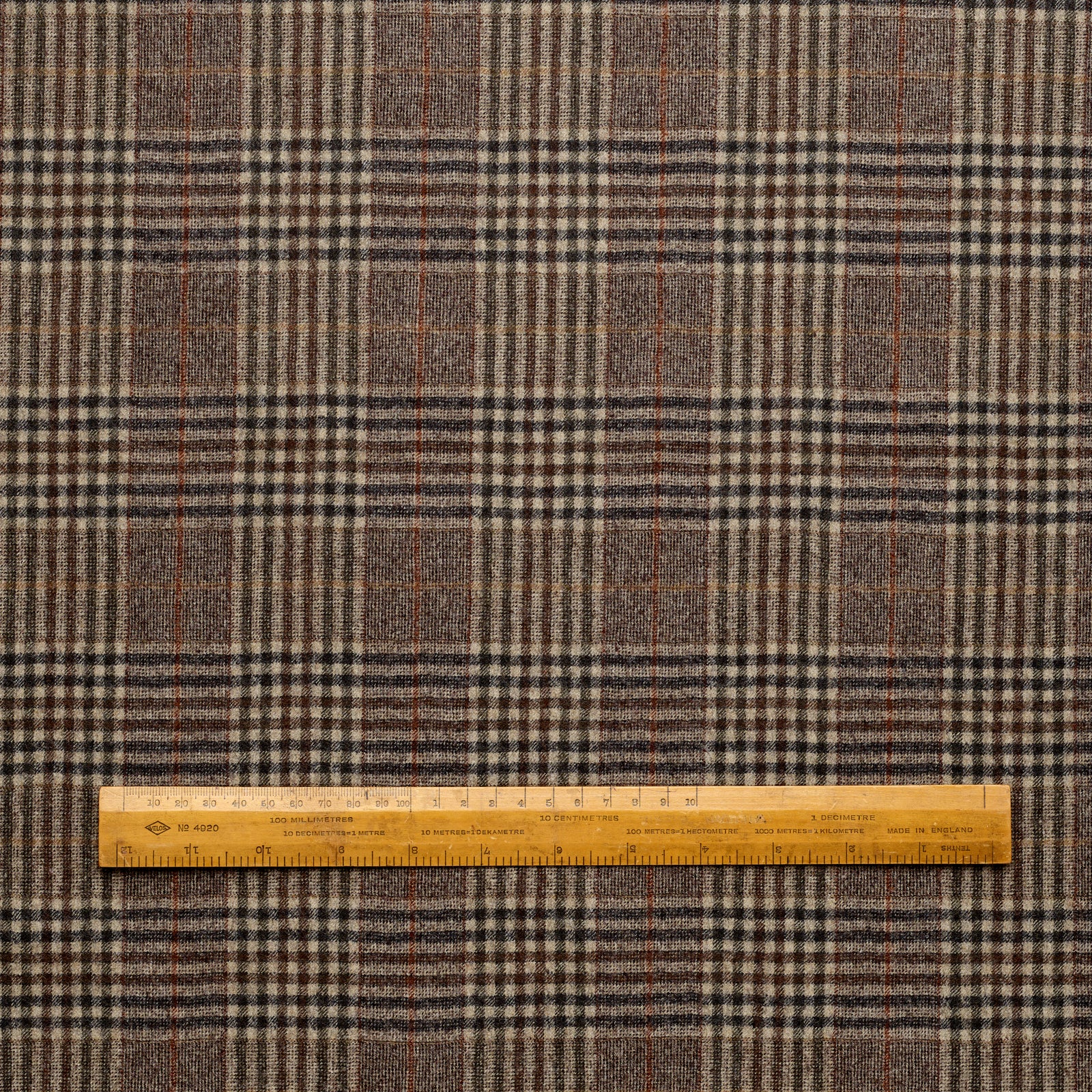 ★DAKS★ TARTAN CHECK MIX Brown tartan check leather two-ton WF2-32 : Worsted Flannel Light Brown Glen Check – Fox