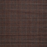 WF2-3 : Worsted Flannel Dark Brown Check with Blue Deco