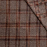 WF2-5 : Worsted Flannel Brown Check with Burnt-Sienna Highlights