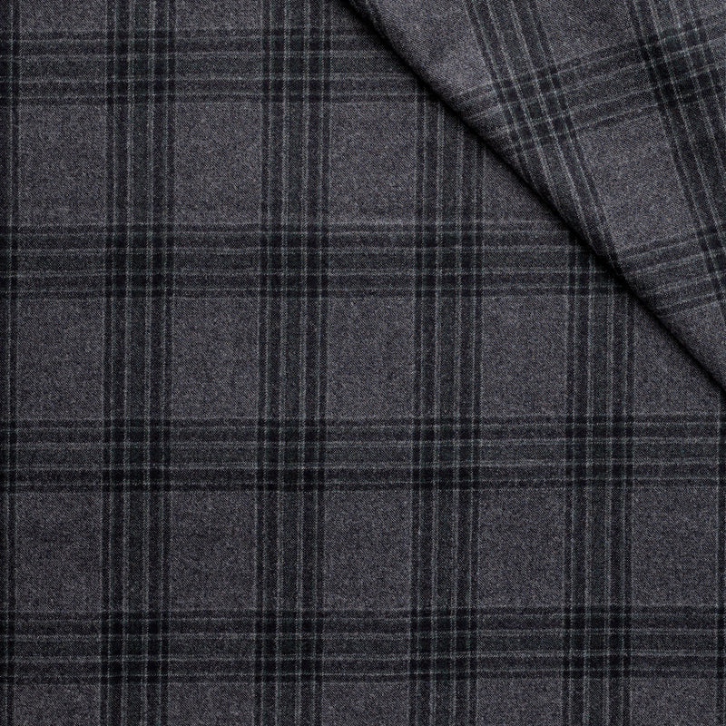 WF2-6 : Worsted Flannel Grey & Midnight Check
