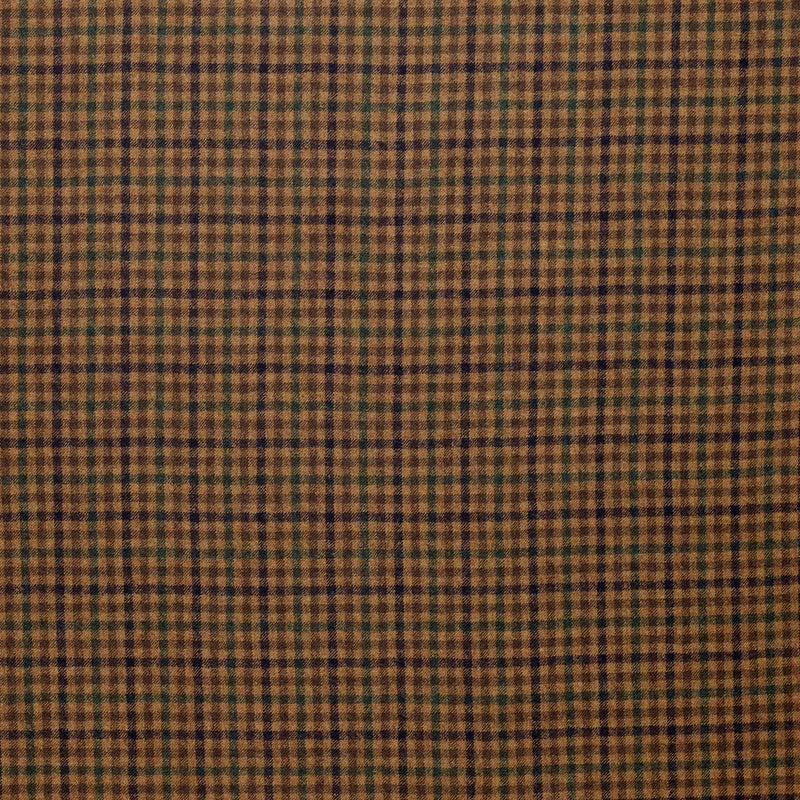 WF2-9 : Worsted Flannel Brown & Green Micro Check